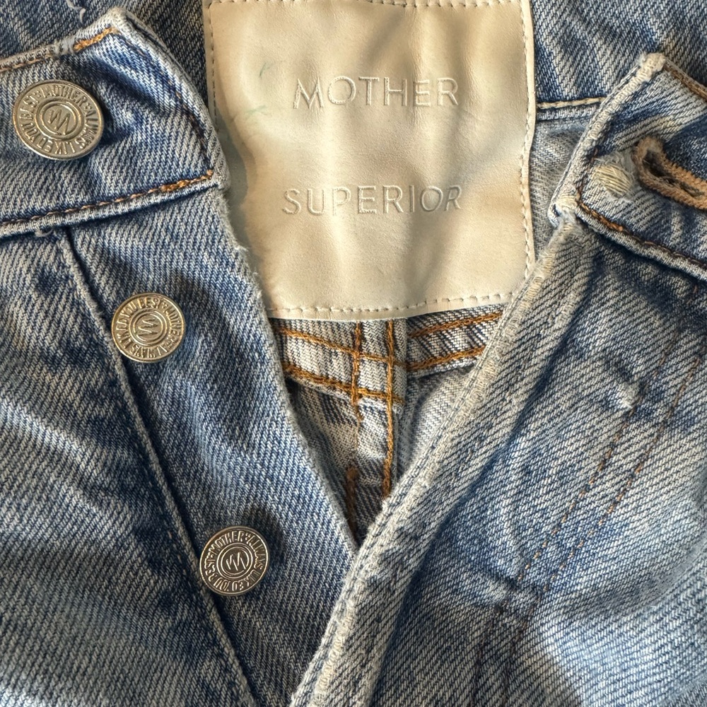 MOTHER Light Blue Denim Rambler Ankle Jeans bucket list